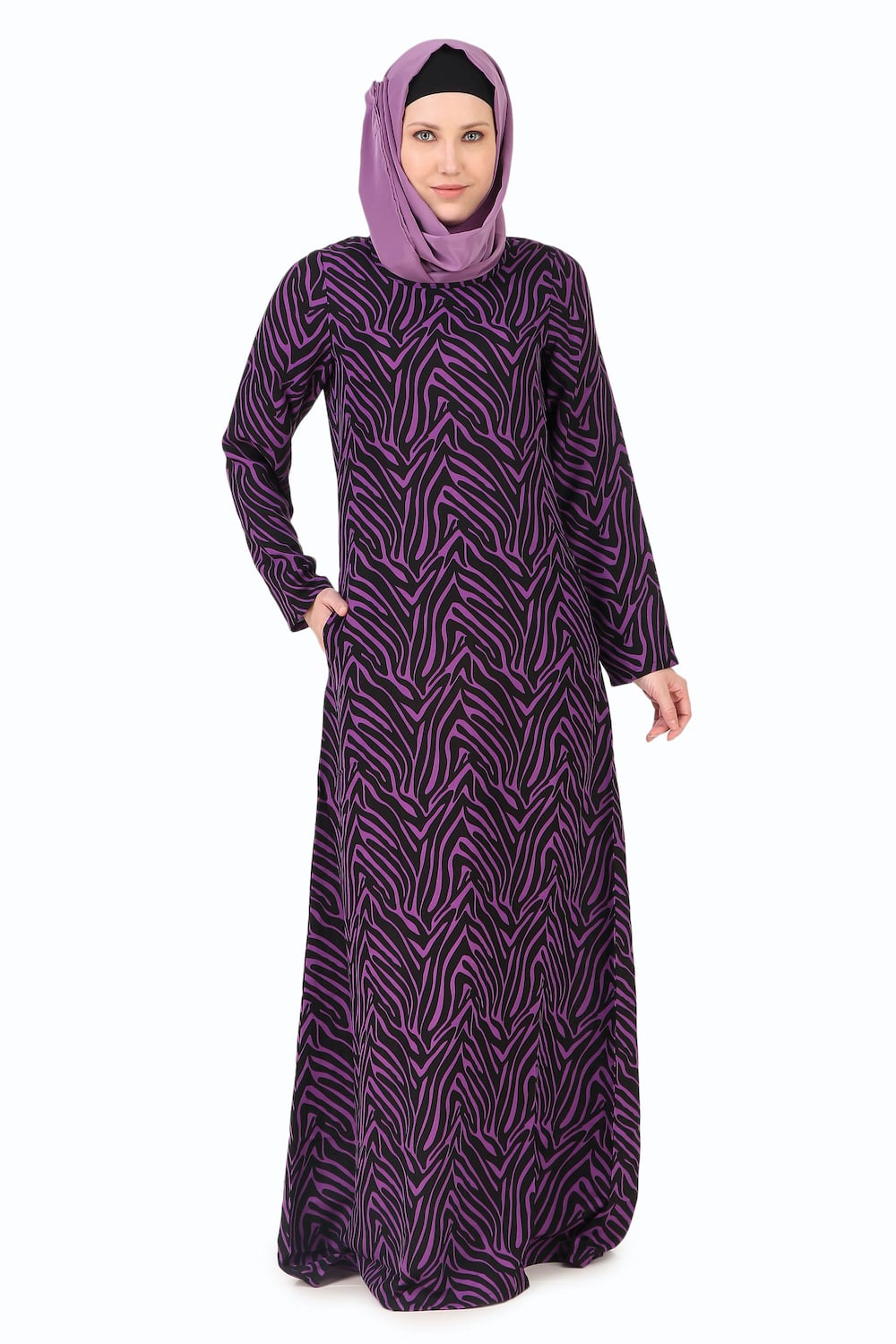 Printed Crepe Abaya AYP-251