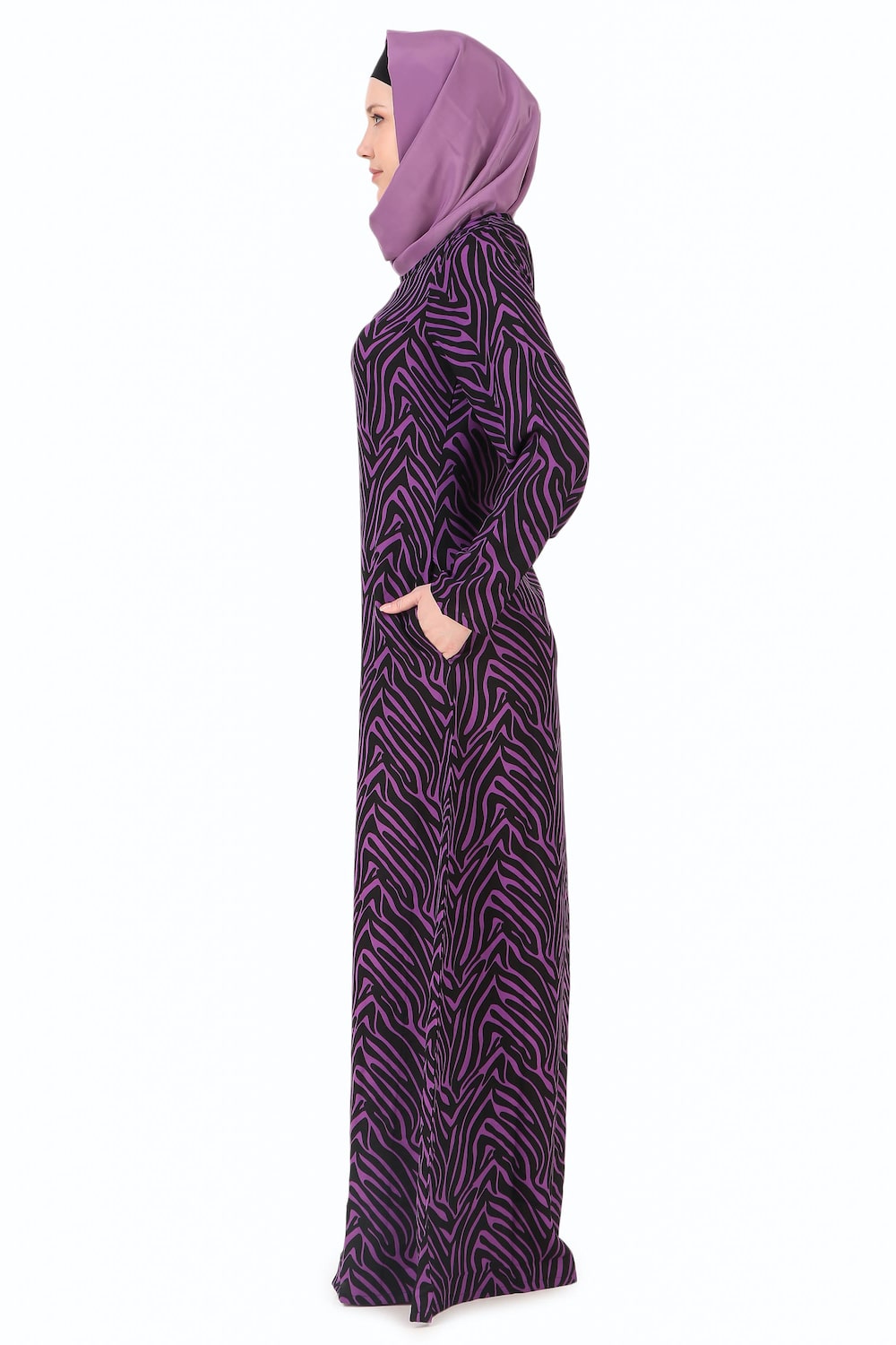 Printed Crepe Abaya AYP-251