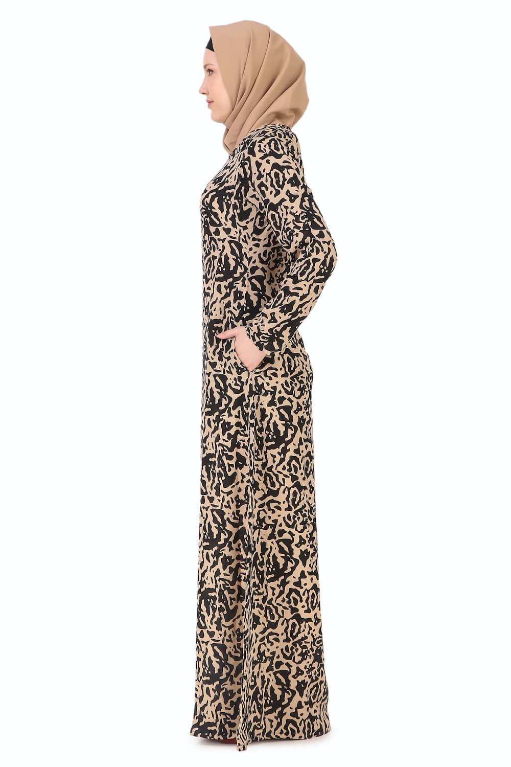 Printed Crepe Abaya AYP-255