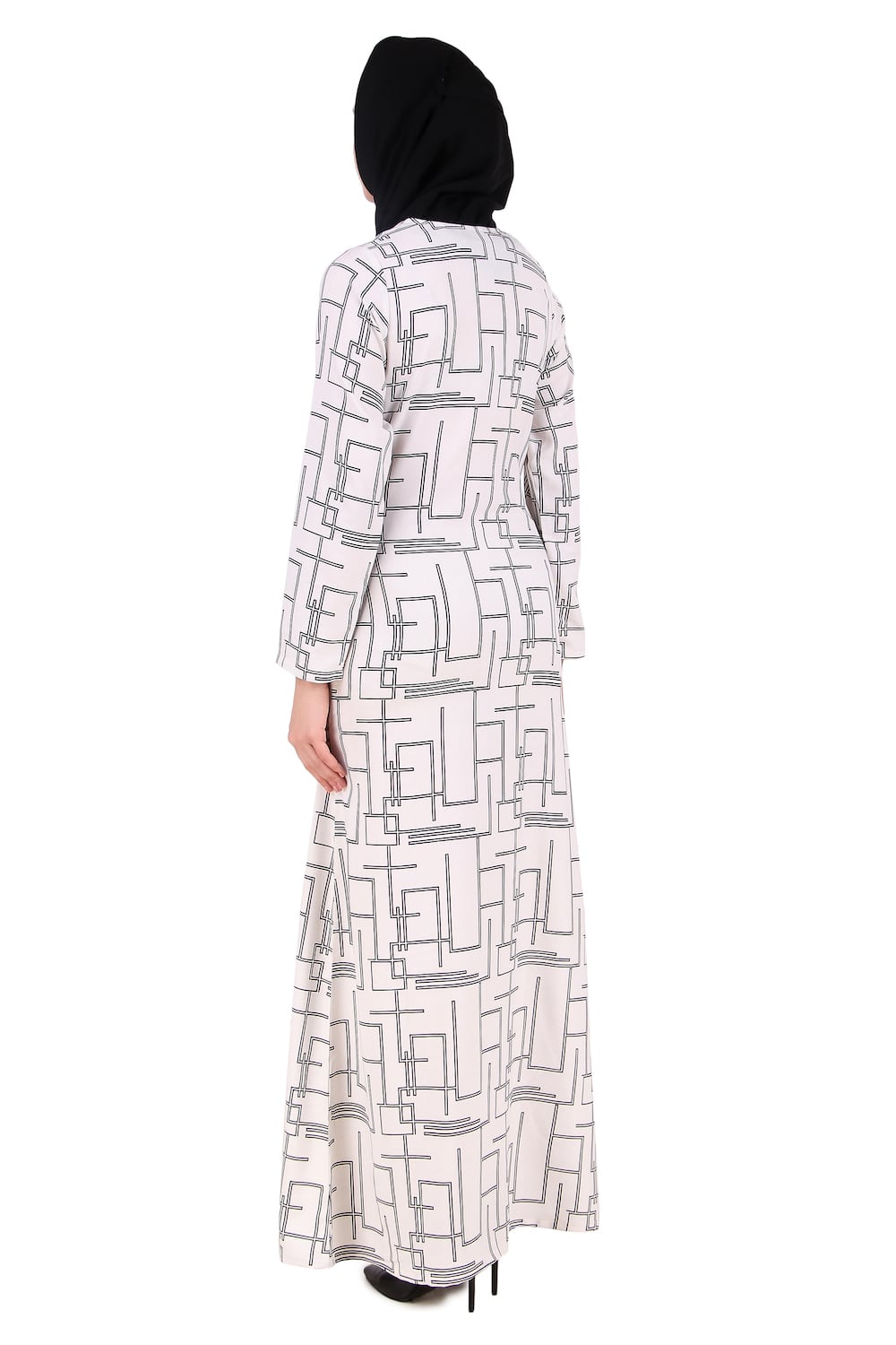 Printed Crepe Abaya AYP-362