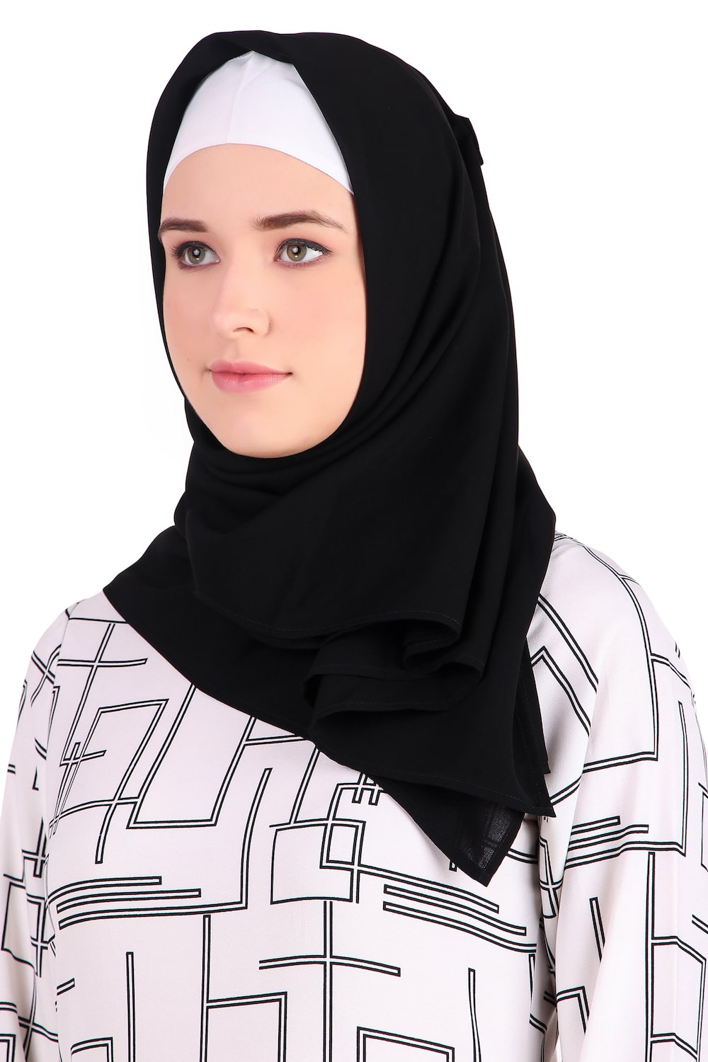 Printed Crepe Abaya AYP-362