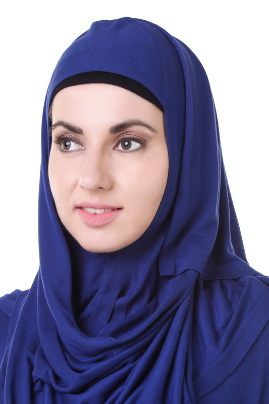 Royal Blue Jersey Hijab