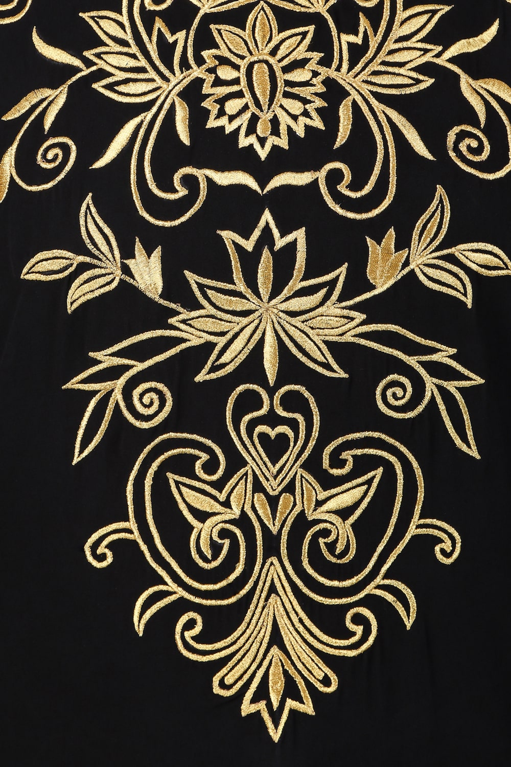 Embroidered Floral Gold Festive Kaftan