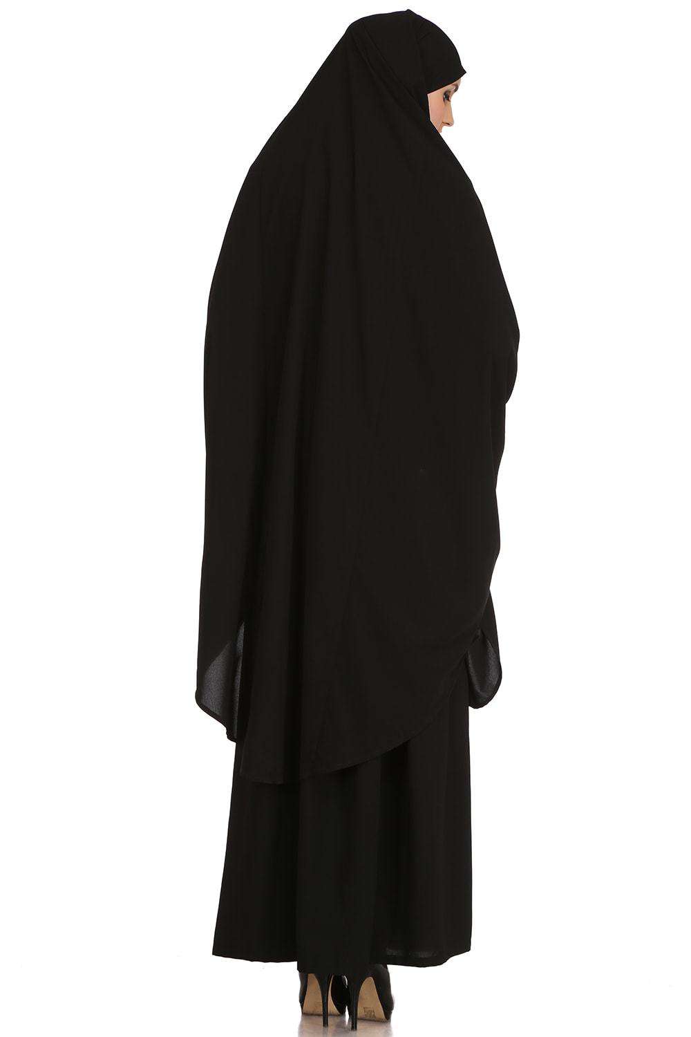 Free Size Jilbab/Khimar & Skirt Set In Breathable Nida Fabric