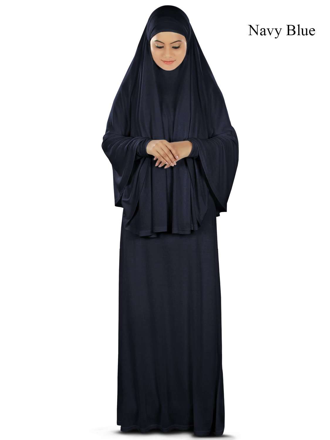 Dua Prayer Set (Khimar + Full Sleeve Dress) - Soft Viscose Jersey
