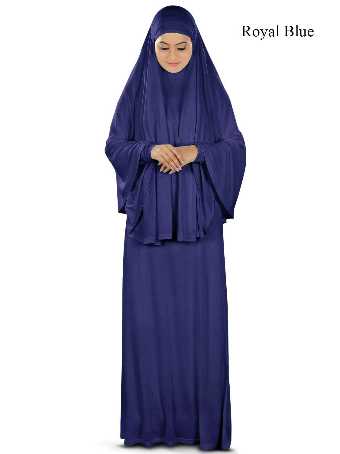 Dua Prayer Set (Khimar + Full Sleeve Dress) - Soft Viscose Jersey