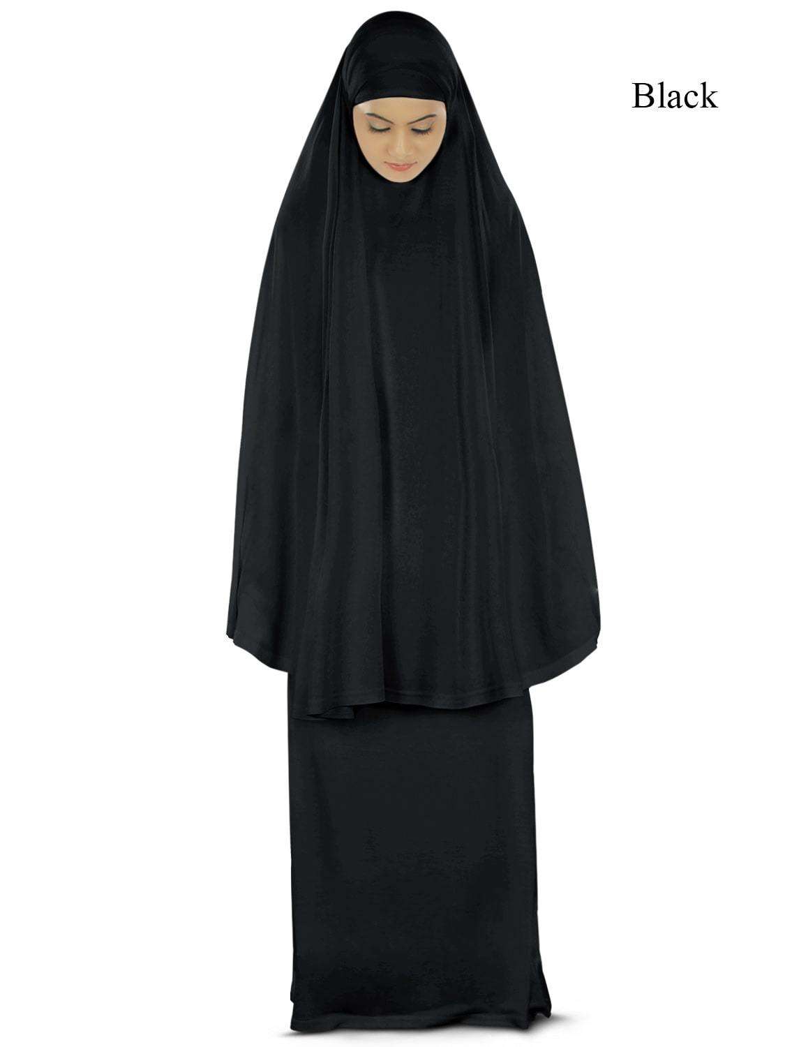 Dua Prayer Set (Khimar + Long Skirt) - Soft Viscose Jersey