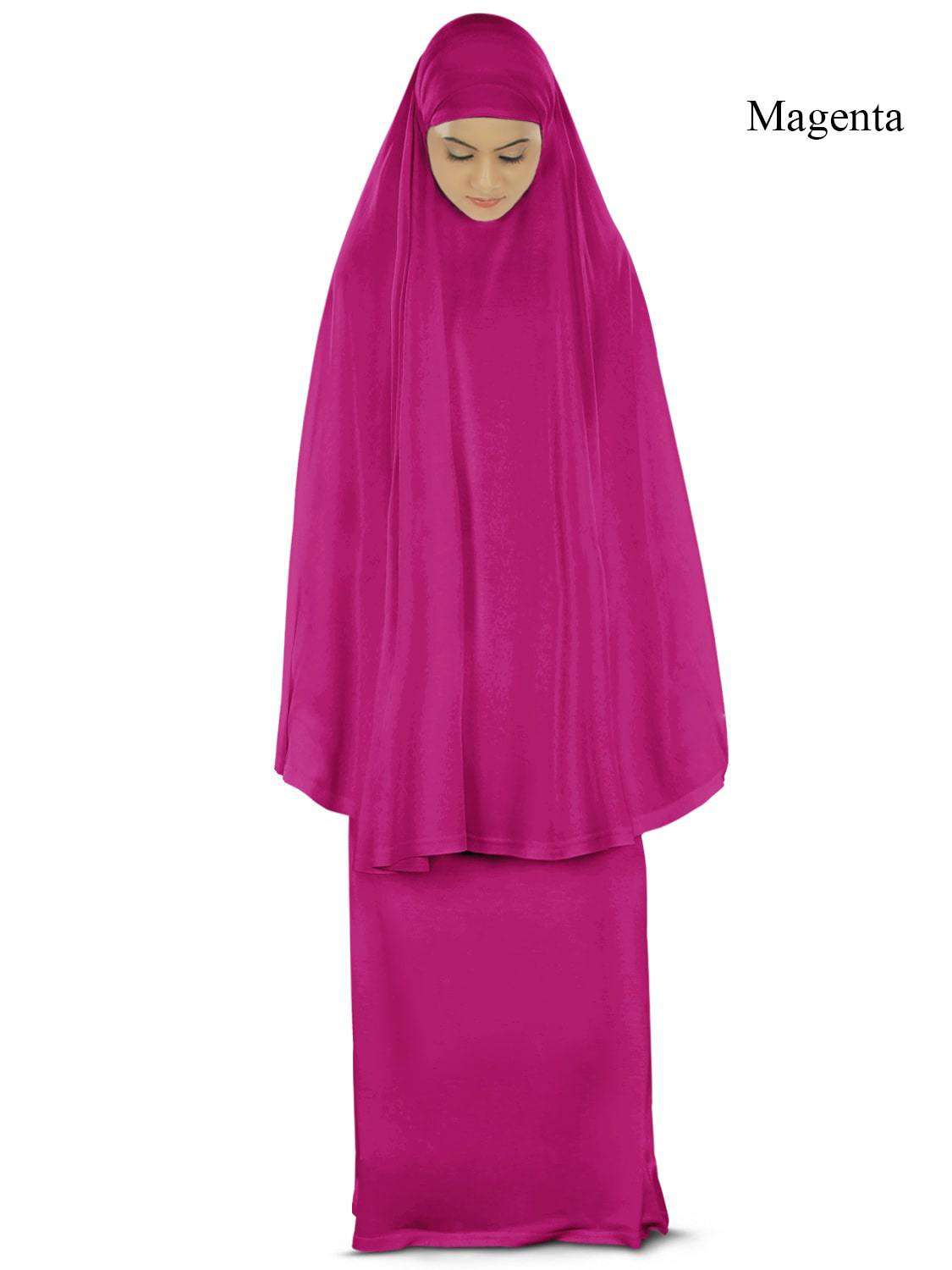 Dua Prayer Set (Khimar + Long Skirt) - Soft Viscose Jersey