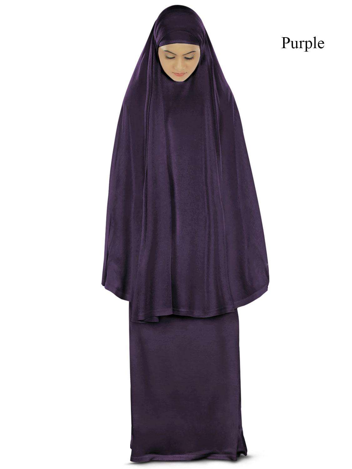 Dua Prayer Set (Khimar + Long Skirt) - Soft Viscose Jersey