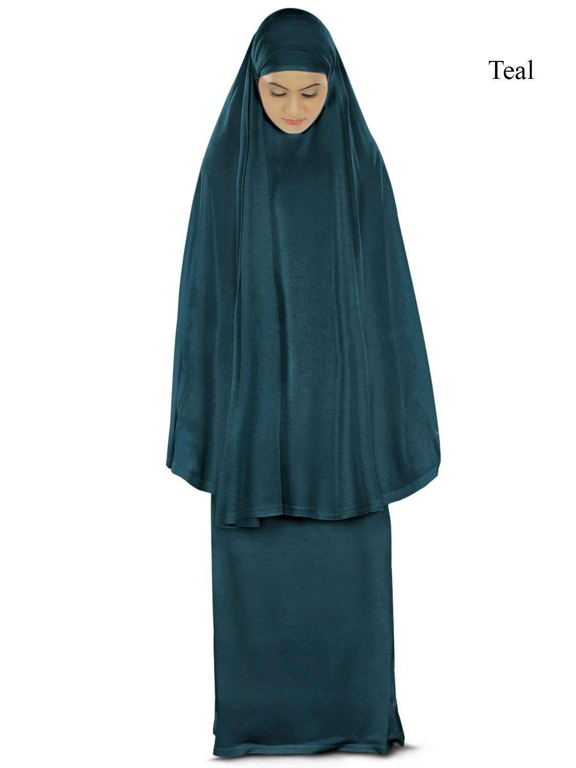 Dua Prayer Set (Khimar + Long Skirt) - Soft Viscose Jersey