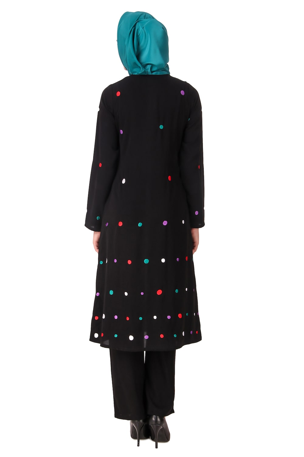 Colorful Embroidered Polka Dot Salwar Kameez