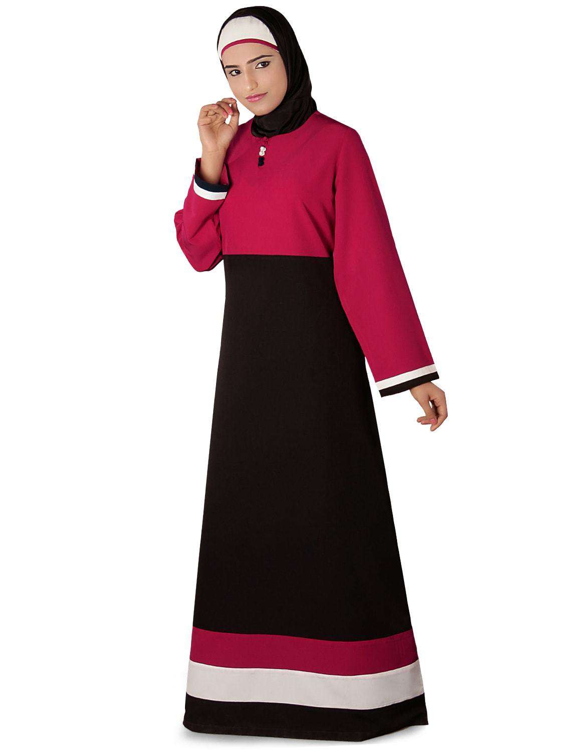 Yasmin Dual Colour Border Abaya