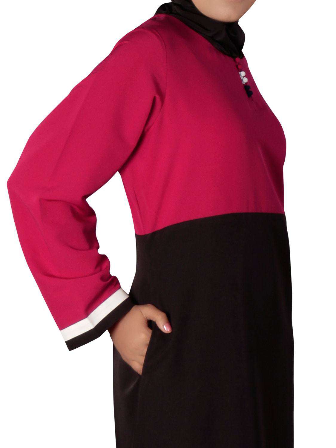 Yasmin Dual Colour Border Abaya