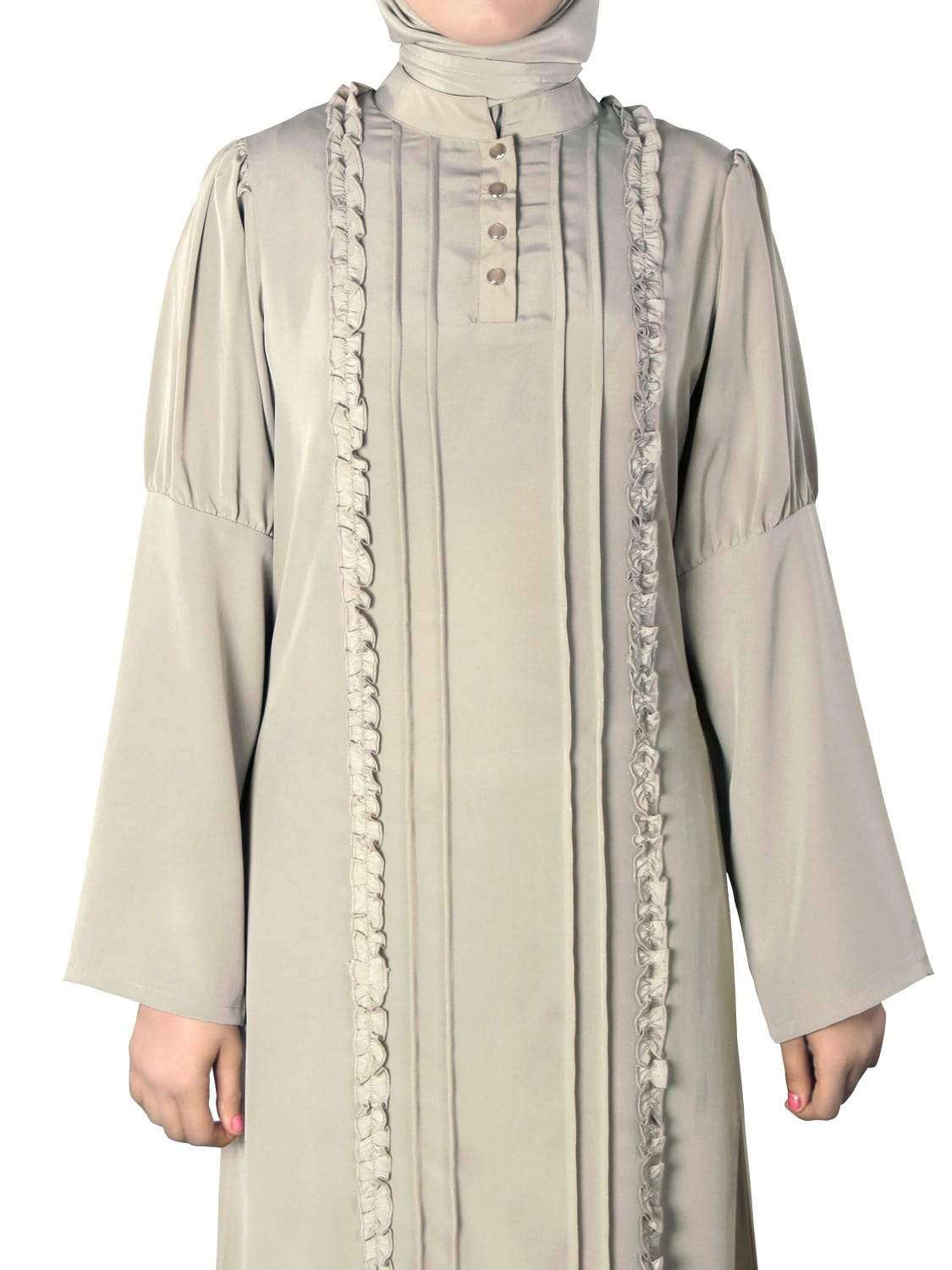 Subuhi Warm Grey Abaya