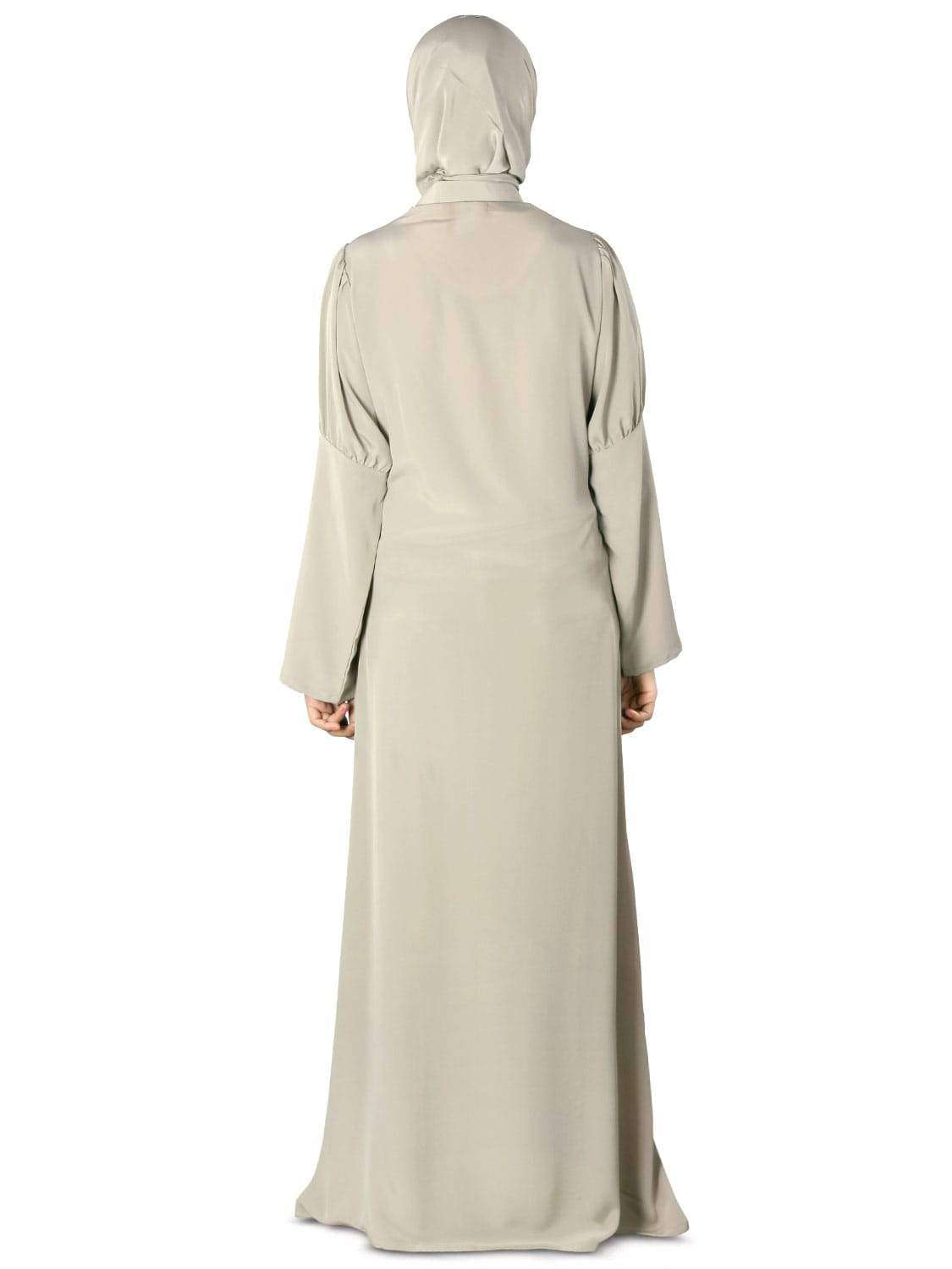 Subuhi Warm Grey Abaya