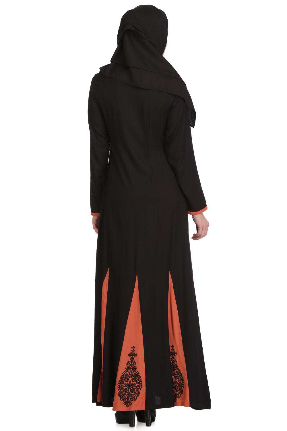 Sahlah Black Rayon Abaya