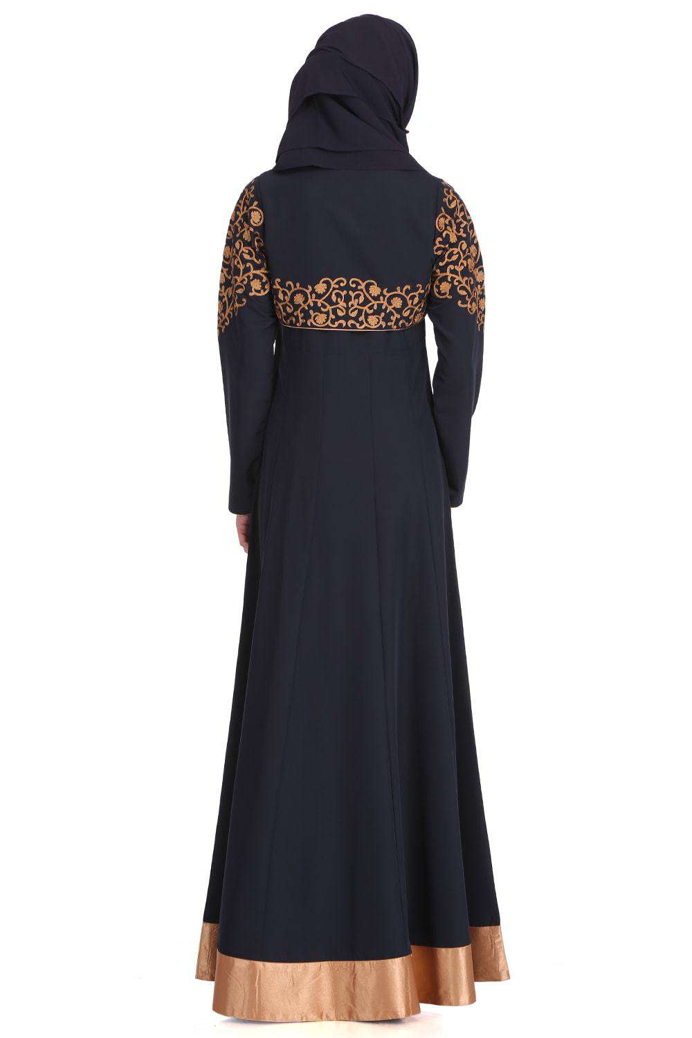 Daneen Navy Blue Kashibo Abaya Back