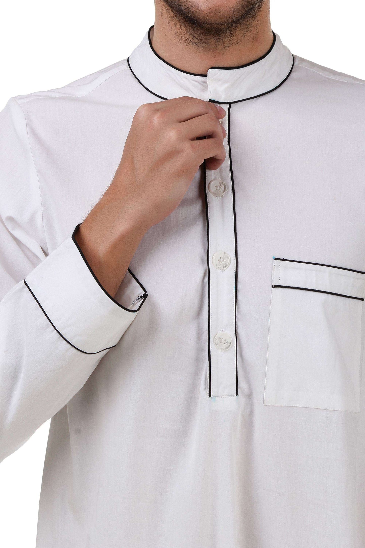 Zayan White Cotton Galabiyya