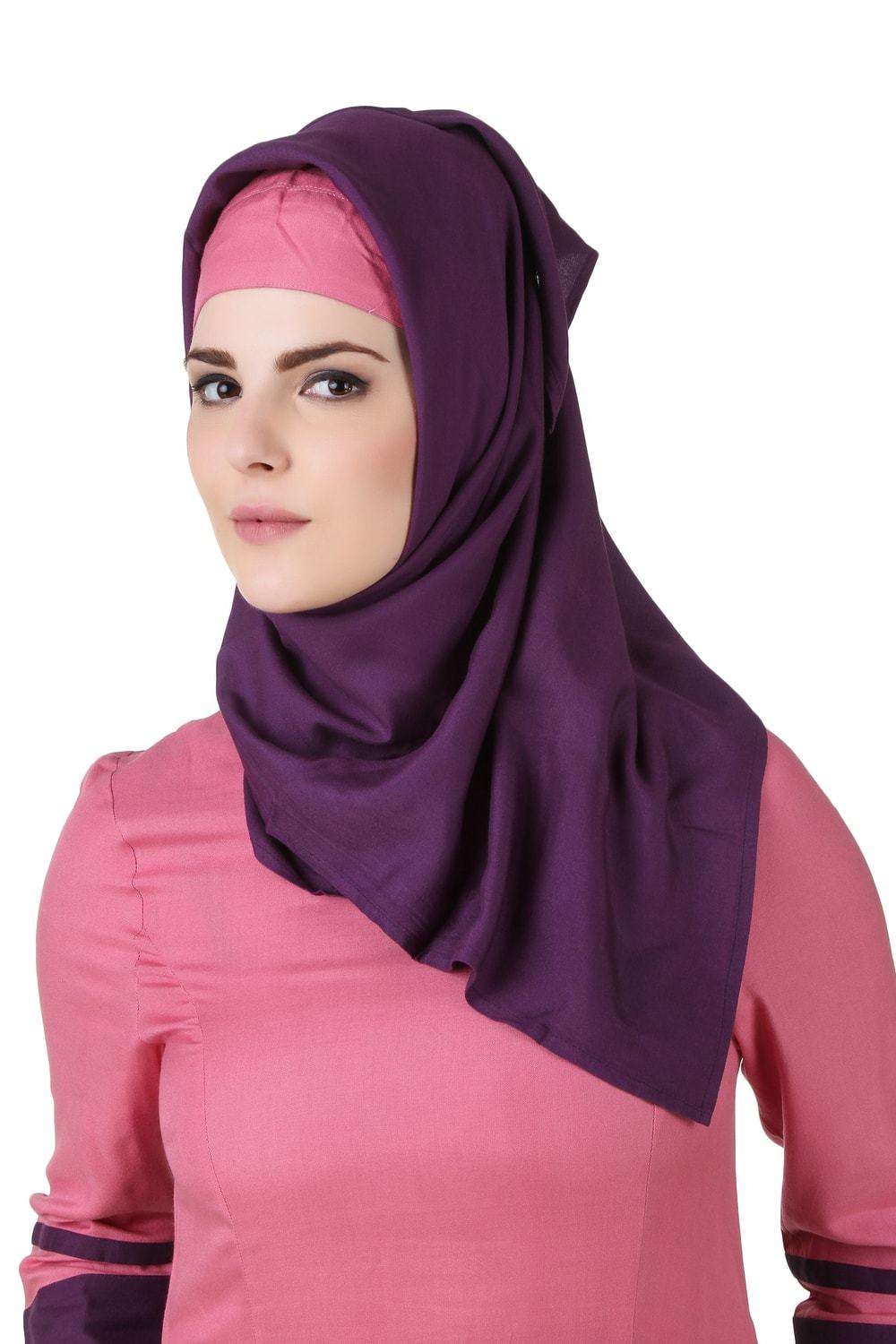 Noreen Purple Rayon Hijab