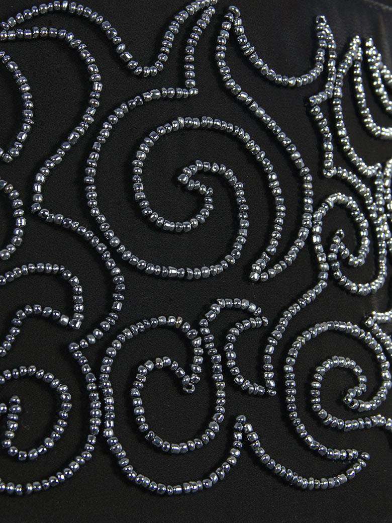 Anum Hand Embroidered Black Georgette Kaftan (Without Inner)