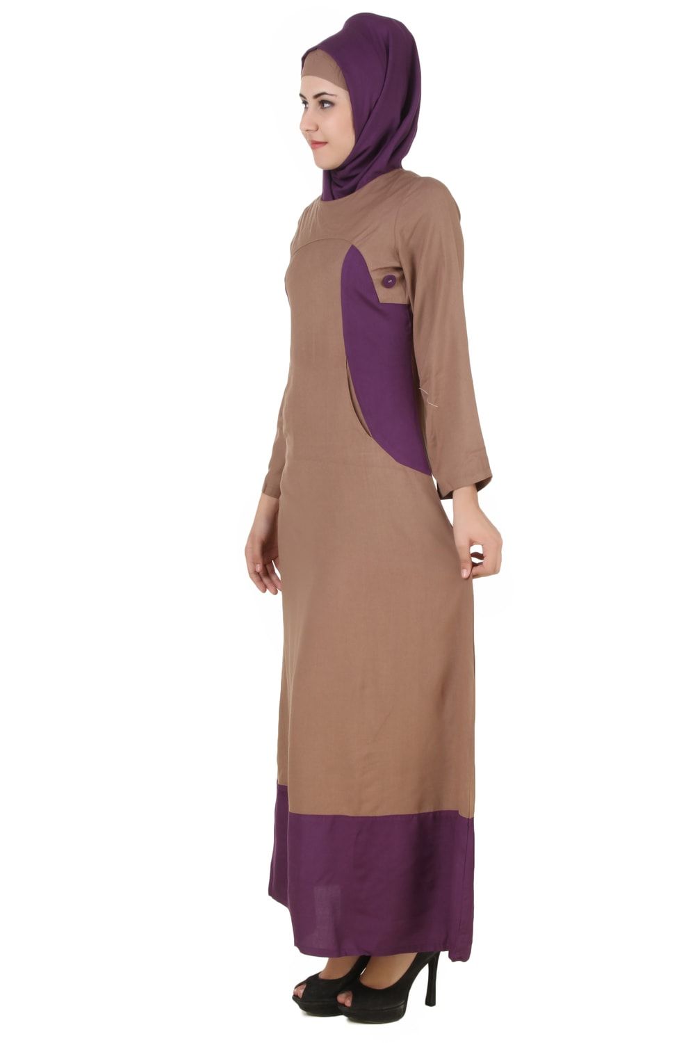 Afreen Khaki Rayon Abaya
