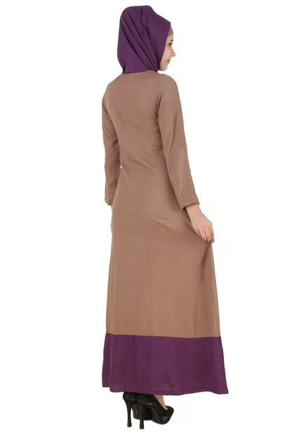 Afreen Khaki Rayon Abaya
