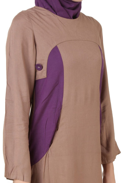 Afreen Khaki Rayon Abaya