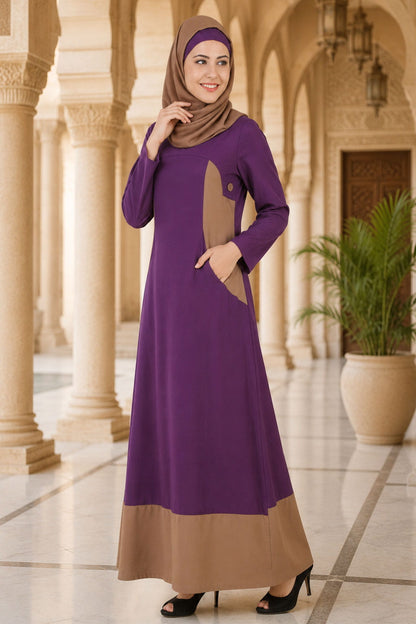 Afreen Purple Rayon Abaya
