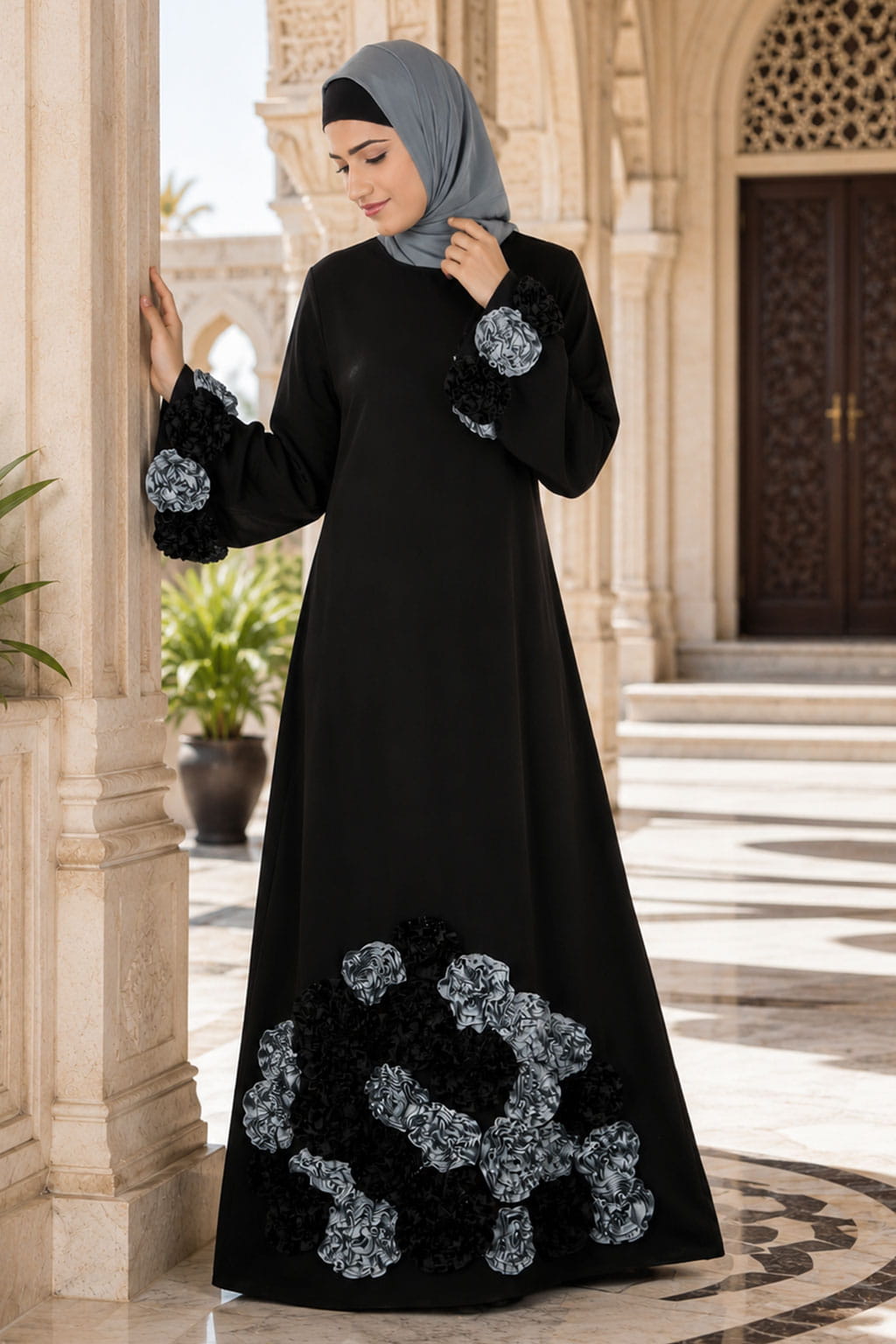 Salma Heavy Embroidered Party Abaya