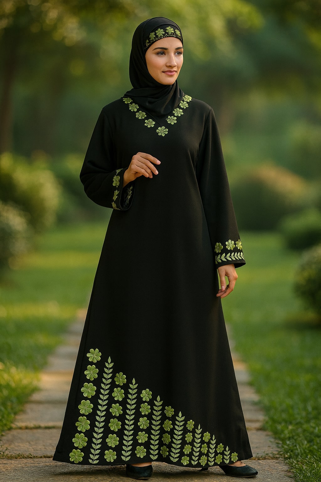 Seerat Black Abaya