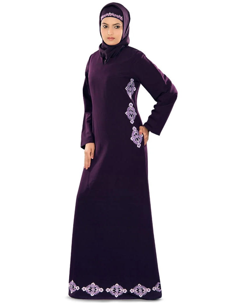 Navil Purple Abaya
