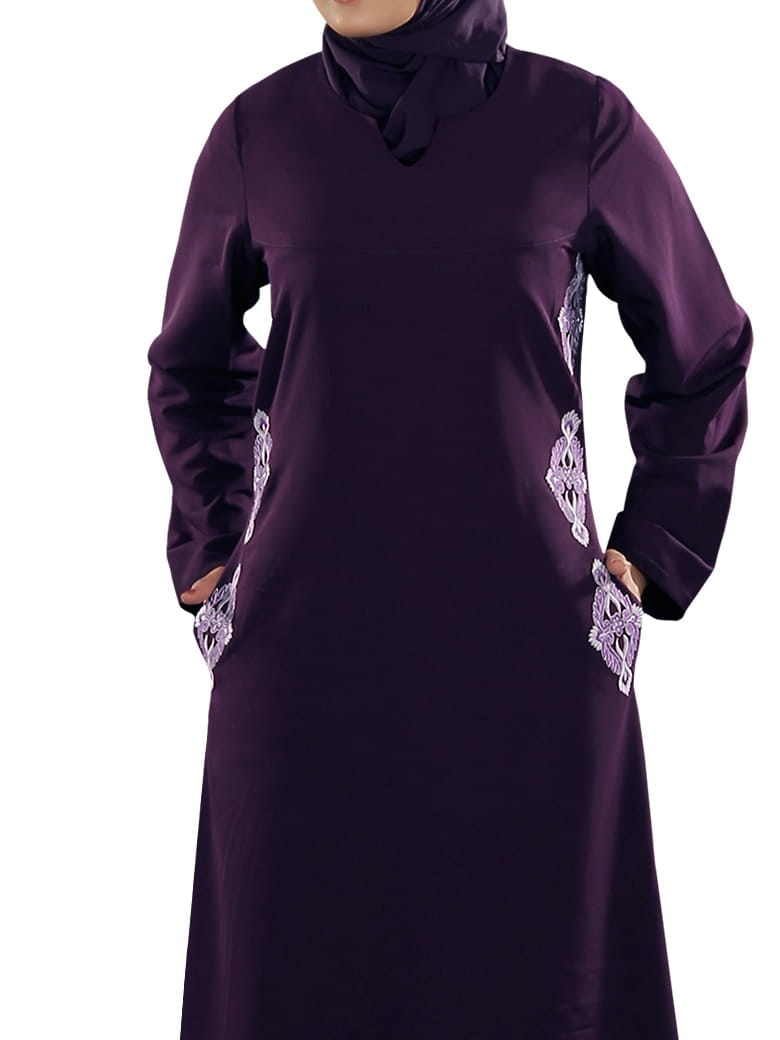 Navil Purple Abaya
