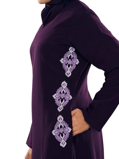 Navil Purple Abaya