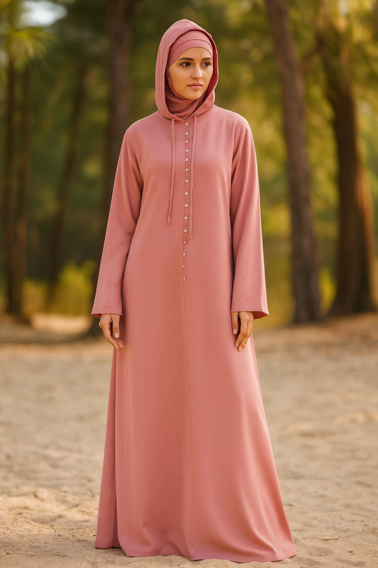 Lana Pink Moroccan Abaya