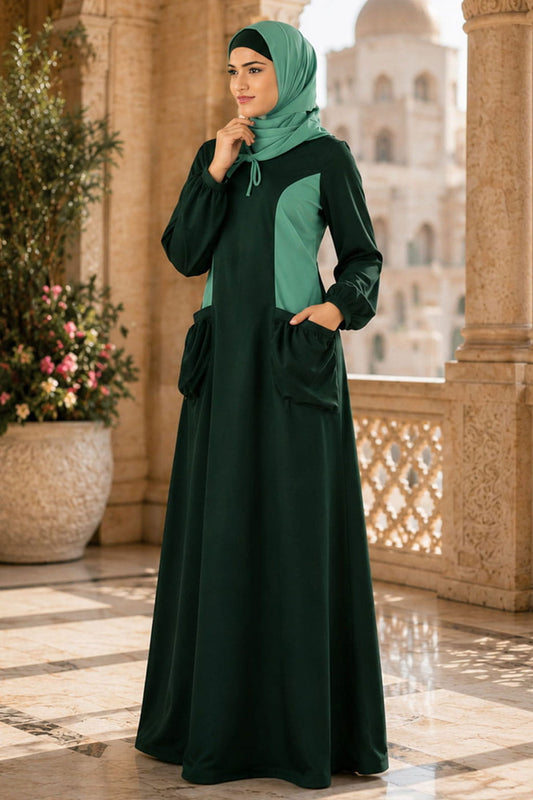 Tahani Dual Colour Abaya