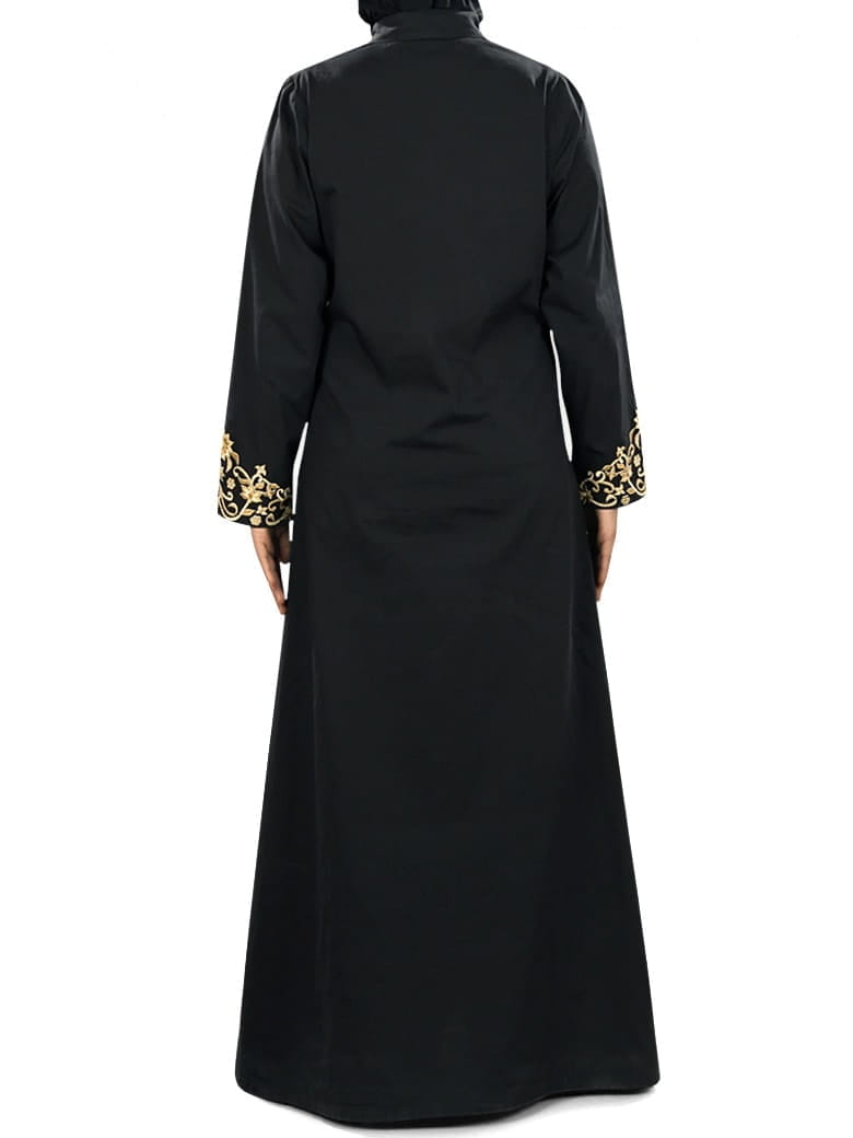 Hibbah Black Cotton Abaya
