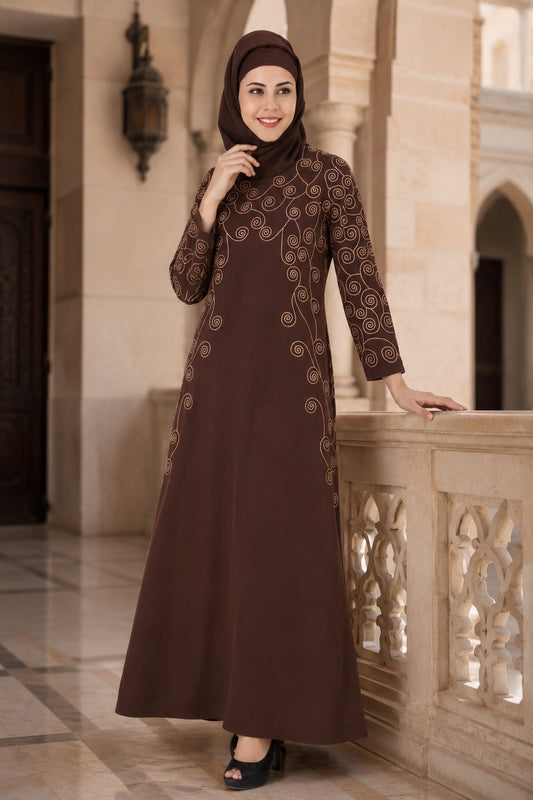Farasha Brown Kashibo Abaya