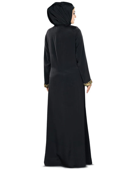Fiddah Gold Hand Embroidered Burqa