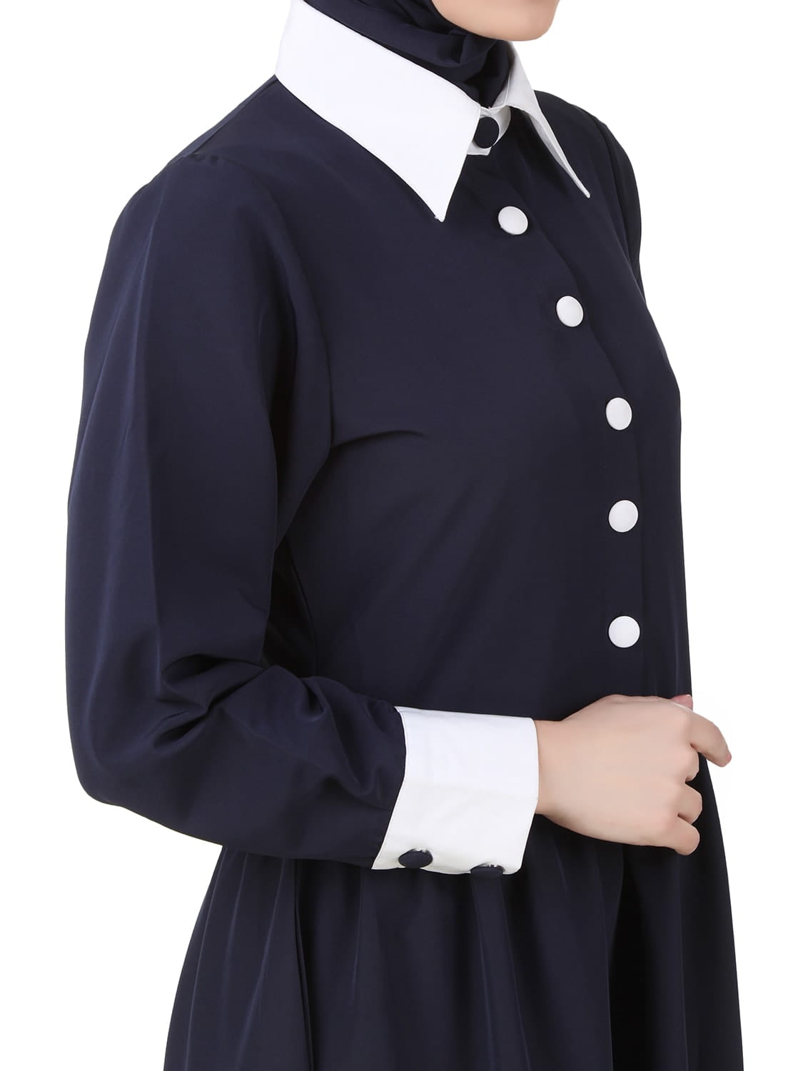 Muneerah Kashibo Navy Blue Abaya
