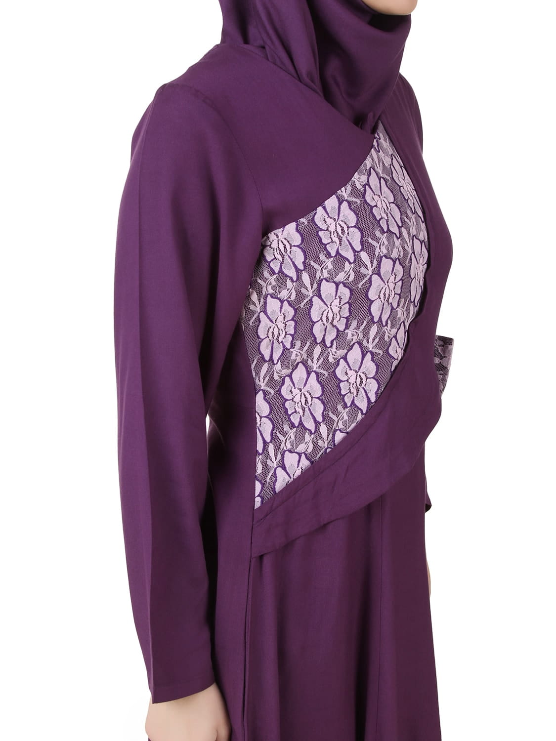 Sireen Rayon Purple Abaya