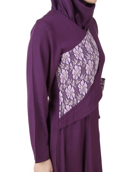 Sireen Rayon Purple Abaya