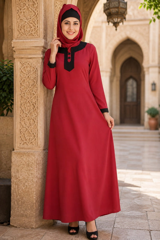 Nagheen Rose Pink Abaya