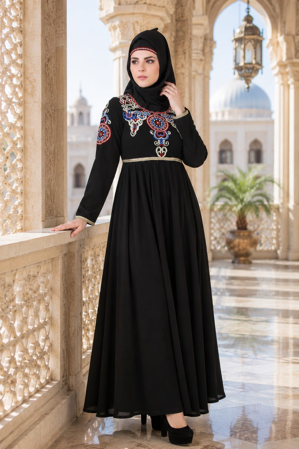 Yumn Black Nida Abaya