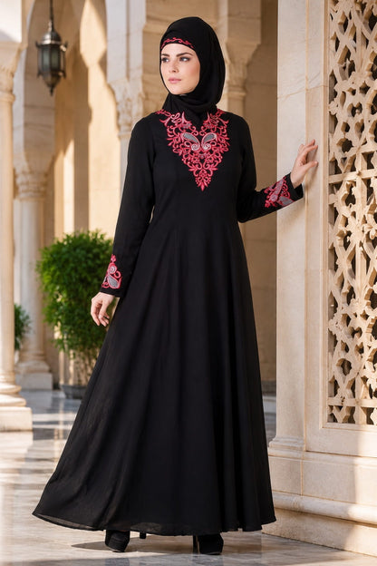 Subaha Black Rayon Abaya