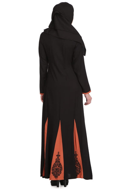 Sahlah Black Rayon Abaya