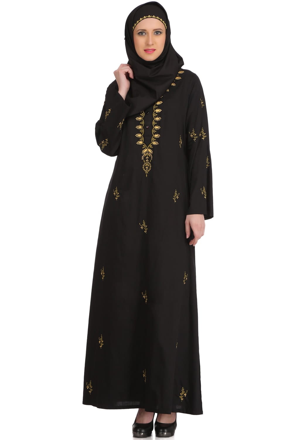 Ablah Black Cotton Abaya