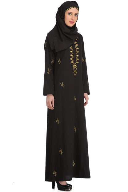 Ablah Black Cotton Abaya