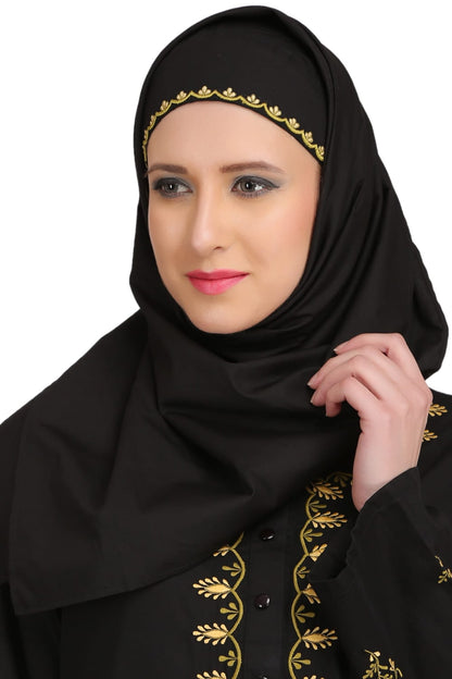 Ablah Black Cotton Abaya