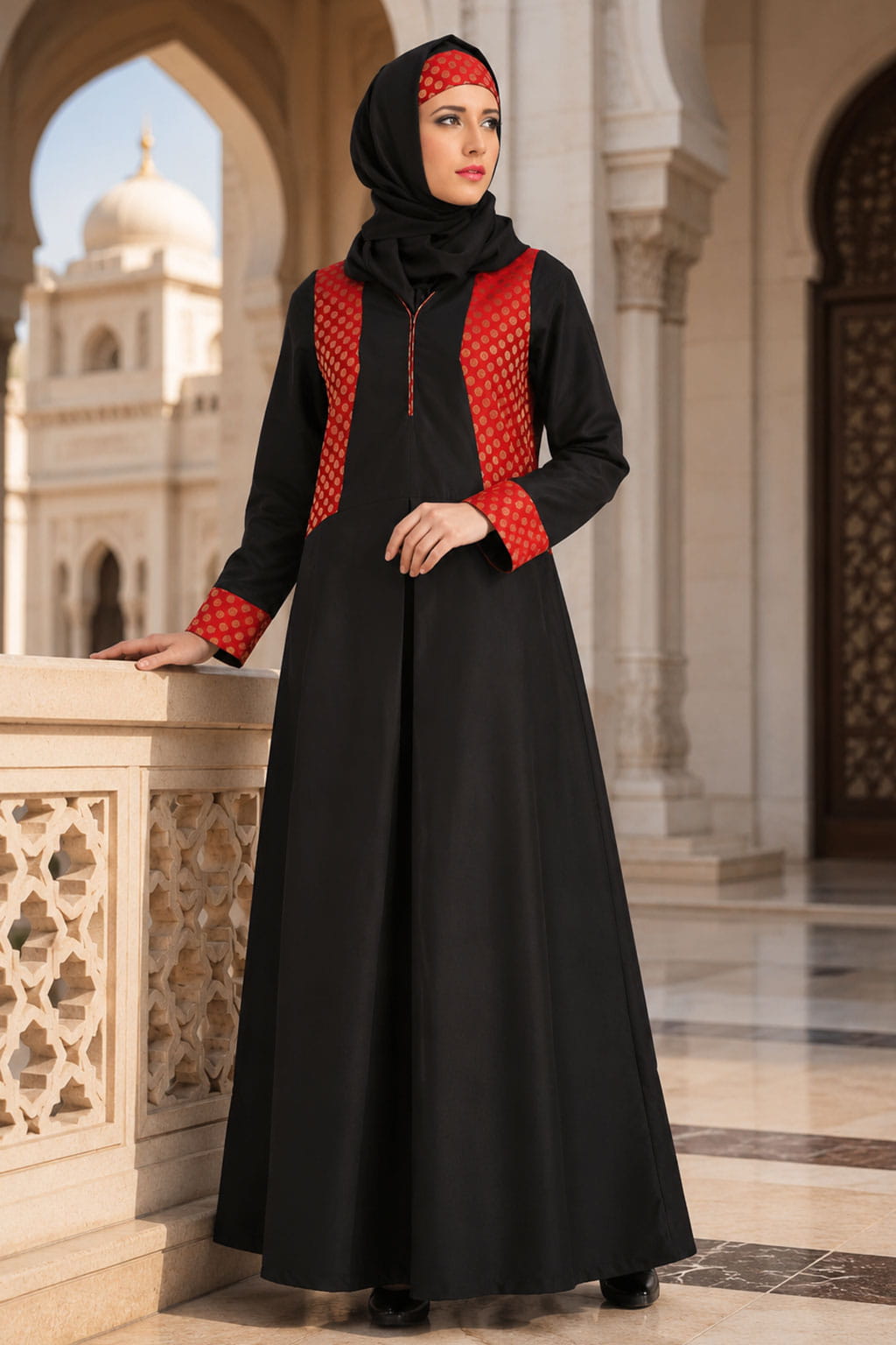 Faheemah Black Nida Abaya