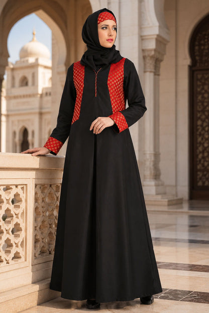 Faheemah Black Nida Abaya